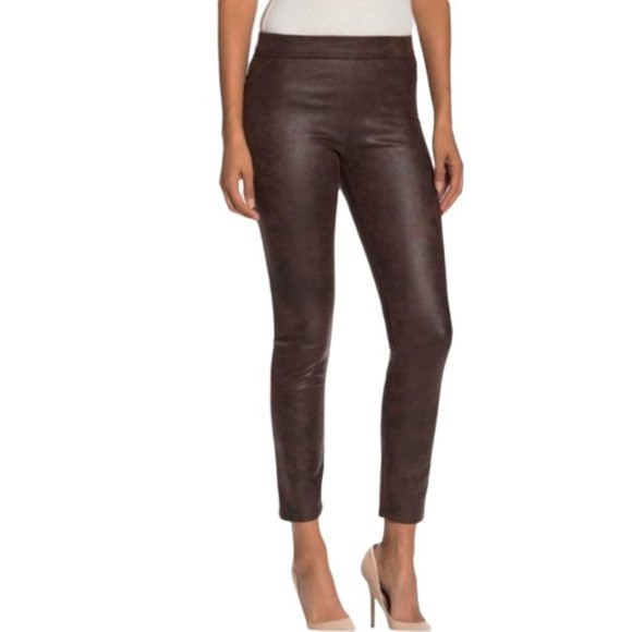 Max Studio Pants - NEW Max Studio Faux Leather Leggings Dark Brown XS